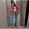 Printed Cotton Padded Coats Women Hooded Waist-Cinching Zipper Quilted Jackets Winter Casual Woman Outerwear