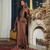 Women Full Sleeve Turtleneck Ribbon Ruched Long Maxi Dress Spring Sexy Street Slim Evening Night Club Party Dresses