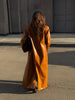 Brown Crocodile Embossed Faux Leather Trench Coat Lapel Single Breasted Straight Front Pockets Autumn Winter Fit Jacket