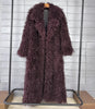 Colorful Women's Furry Coat Rose Pink Faux Fur Coat Suit Collar Autumn Winter Thick Cardigan Long Overcoat Chic 2DB5859