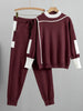 Winter Women Knitted 2 Pieces Set Muslim Casual Thicken Pullover Sweater +Knitted Pant 2PCS Suits Outfit Sport Warm Set