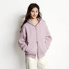 Jacket Women Fleece Drop Shoulder Loose Lazy Sweatshirt White Winter Minimalist Hooded Women's Clothing