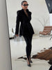 Black Sexy Leggings Women's Pants Solid Commute Wrap Skinny Autumn High Waist Trousers Patchwork Female Pants