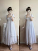 Handmade Women Green Beaded Lace Formal Dress Regency Empire Waist Lolita Gown French Elegant Party Outfit Chic Retro
