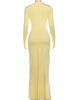 Ruched Elegant Maxi Dress Women Daily Casual Skinny Full Sleeve Solid Gown Midnight Prom Party Long Bodycon