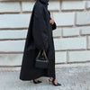 Black Stand Collar Trench Coat Women Casual Long Sleeve Single-breasted Loose Windbreaker Lady Autumn High Street Outwear