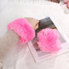 1Pair Faux Fur Wrist Cuffs For Wool Coat Jackets Women's Arm Warmers Elastic Furry Wristbands Sleeves Cuffs Winter Wrist Cuff