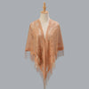 Tassel Patchwork V-Neck Cardigans Women Wedding Accessories Shawl Hollow Multicolored Evening Prom Cape Tulle Shawl Party