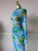 Women Full Sleeve Leaf Print Stacked Bodycon Long Dress Fall Evening Birthday Night Party Vestidos Sexy Dresses