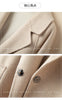 Autumn and Winter Reversible Woolen Coat Women's Mid-Length Small Hepburn Style Woolen Coat Loose