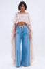 Square Neck Flowy Tunic Blouse Batwing Long Ruffle Maxi Cape Sleeve Loose Chiffon Blouse Women Boho Casual Elegant Flowy Shirt