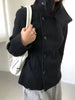 Women's Minimalist Retro Stand up Collar Thick Coat, Asymmetrical Button Decoration, Slim Fit Long Sleeved Top, Winter