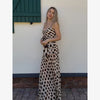 Contrast Polka Dot Sheer Short Dress Women Chic Lapel V-neck Long Flare Sleeves With Wrap Tie Dresses Layered Daily Ootd Styling