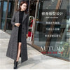 Woolen Women's Coat Korean Version Thick Long Autumn/Winter Slim fit Plaid Woolen Coat Over Knee Trench Coat for Women Wlf