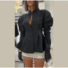 Chic Waist Cinched Women's Jacket Stand Collar Single Breasted Slim Blazer Coat Lady Spring Casual Slim Commute Outerwears