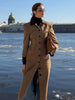 Chic Suede Women's Windbreaker Leather Patchwork Turn-Down Collar Single Breasted Waist-Closed Long Coat Autumn Lady Jacket