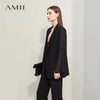 Women's Coat Autumn Autumn Turned Over Collar Color-block Spliced Fabric Casual Loose Blazers For Woman 12641083