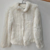 Winter Women Turtle neck Warm Knitted Natural Fur coat Long Sleeve Female Warm Winter Genuine Fur Jacket Thick Outwear