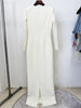 High Street Designer Vestido Women's Diamonds Beaded Chains Long Maxi Dress