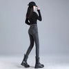 Women Thermal High Waist Jeans Winter Snow Warm Plush Stretch Jeans Lady Skinny Thicken Students Denim Pants Fleece Fur Trousers