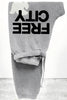 Y2K Free City Letter Print Sweatpants Women Drawstring Elastic Waist Jogger Pants Vintage Streetwear Baggy Trousers