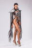 Sparkly Wing Fringe Tassel Patchwork Shawl Women Vintage Cosplay Cape Ponchos Bohemian Cardigan Cloak Boho Capes Streetwear