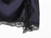 Satin dresses women's clothing back zip hem lace patchwork slit sexy nightclub mini dress chic French Evening