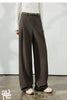 Women's Wide Leg Suit Pants Fall Drapey Seam Detail Tailored Office
