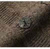 Korean Women's Clothes Knit Woolen Printed Cardigan Coat Middle Aged Mother Knitwear Tops Vintage Grandma Sweater Jacket