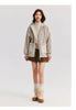 Coat Women Imitation Lamb Wool Polar Fleece Double-Sided Wear Loose Winter Contrast Color Simple Hooded Jacket