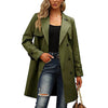 Women's Windbreaker Extra Long Button Cardigan Long Sleeve Belt Casual High Street French Jacket Female's Coat
