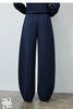 Women's Lazy Academy Soft American Curved Leg Trousers Autumn Paneled Design Pear Figure Shaping Pants