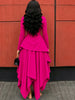 Elegant Layered Maxi Dress Women Long Sleeve O-Neck Layered Ruffle Asymmetrical Hem Long Dresses Evening Vestidos