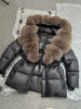 Lagabogy Real Fox Fur Collar Winter Women Hooded Puffer Jacket 90% White Goose Down Coat Female Thick Waterproof Outerwear