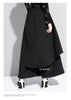 Korean Woman Pants Black Loose False Two-piece Wide Legs Pants Ladies Casual Streetwear Hurajuku Trousers Ladies