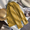 Black Cropped Blazers Woman Outerwear All-match Notched Collar Crop Jacket Women Korean Chic Single-breasted Suit Coat