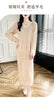 100% Merino Wool Women Long Dress Sweater V-Neck Pullover Long Dress Versatile Cashmere Knitwear Bottoming Clothing