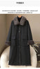 Double-sided Wear Rabbit Fur Coat Women's Winter X-long Parkas Thicken Warm Wool-neck Overcoat Female Streetwear Outerwear