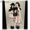 Original Japanese Lace Off-Shoulder Long Sleeve Dress Sweet Girl Kawaii Bowknot Women's Elegant Lolita Short Dresses