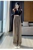 Elegant Wide Leg Pants Women Korean Style High Waist Black Baggy Pants Office Ladies Loose Suit Trousers Streetwear