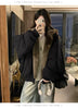 Winter Double Sided Wearable Plus Velvet Thick Warm Loose Women Parka Coats Fleece Hooded Casual All-match Cotton Padded Jackets