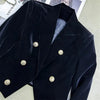 Velvet Double Breasted Shirt With A Slimming And Versatile Style Suitable For Short Stature Short Suit Jacket Women