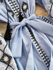 Women's Dress Spring Vintage Embroidery Lace-up O-Neck Versatile Loose Bandage Waist A-line Mid-length Vestidos DS354
