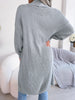 Women's Solid Color Shawl Collar Knit Cardigan Sweater for Autumn Winter Casual Vacation Coat
