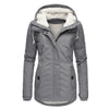Women Hooded Zipper Coats Winter Warm Thick Fleece Jackets Solid Casual Fit Pockets Parkas Ladies Hooded Hooded Outwear