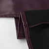 Lady Retro Burgundy Belted Leather Jacket Solid Stand Collar Long-sleeved Cropped Coat Women Daily Street Outerwear