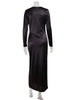 Swinging Collar Solid Evening Party Outifts Women Dresses Long Sleeve Hip Wrap Sexy Club Sheath Bodycon Female