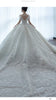 Princess Sexy Crystal Beaded Wedding Dress Puff Tulle White Gown Bride Pregnant Women's Gown with Trailing