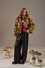 Women's Winter Down Jacket, Retro Floral Embroidery Stand Collar Puffer Coat, Romantic Thick Warm Padded Top