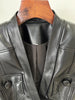 High Street Designer Jacket Women's Belt Slim Fitting Leather Button Pocket Decoration Artificial Leather Blazer